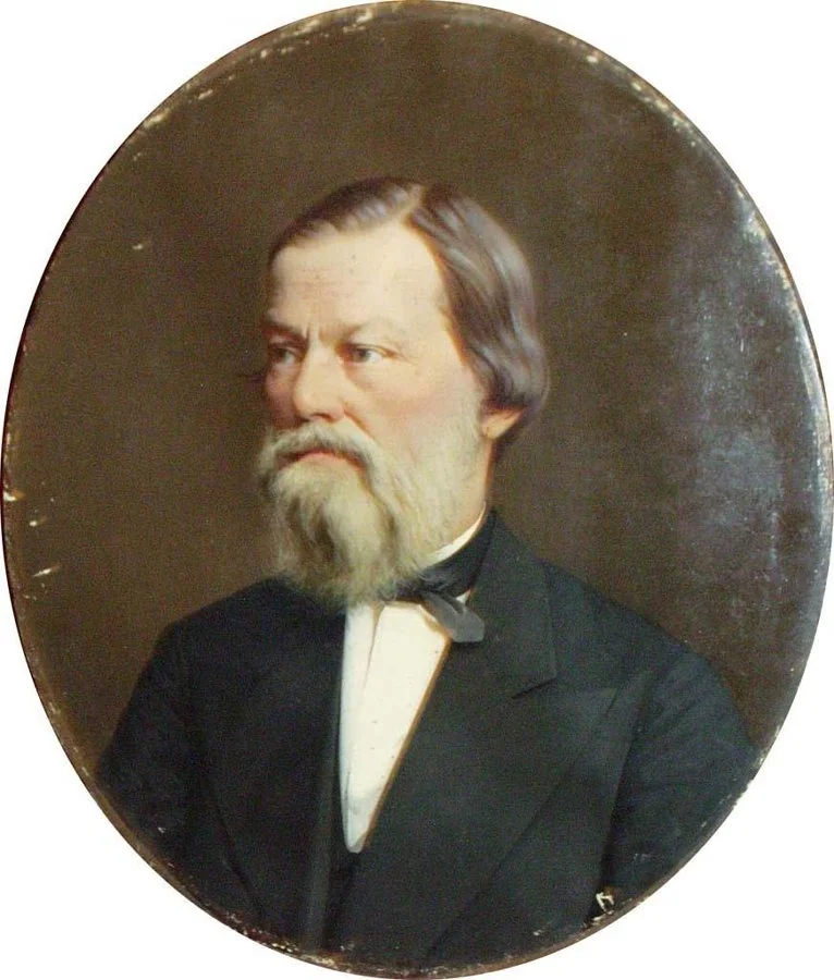 Portrait of the Manufacturer N.M. Brusnitsyn, detail