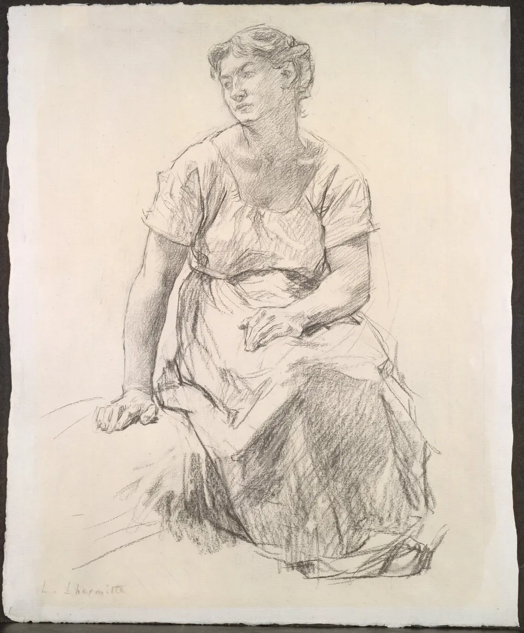 Seated Peasant Woman, by Léon Augustin Lhermitte, 1885