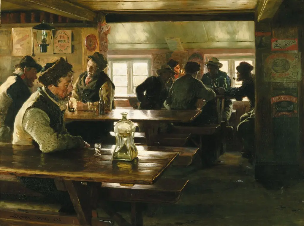 Interior of a Tavern, by Peder Severin Krøyer, oil, 1894