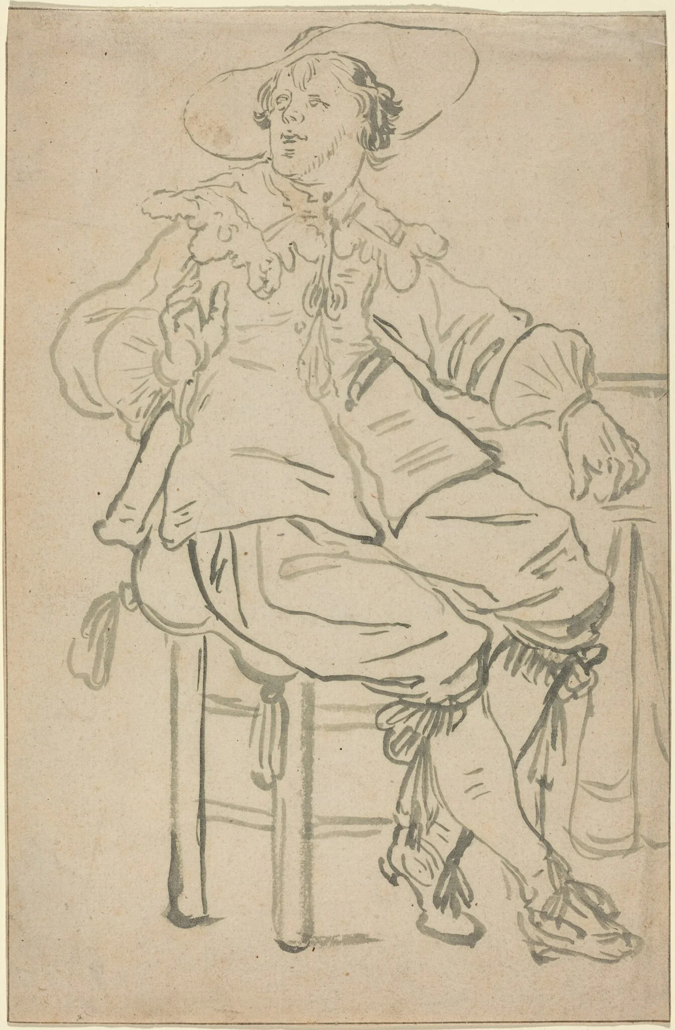 Seated Cavalier, detail