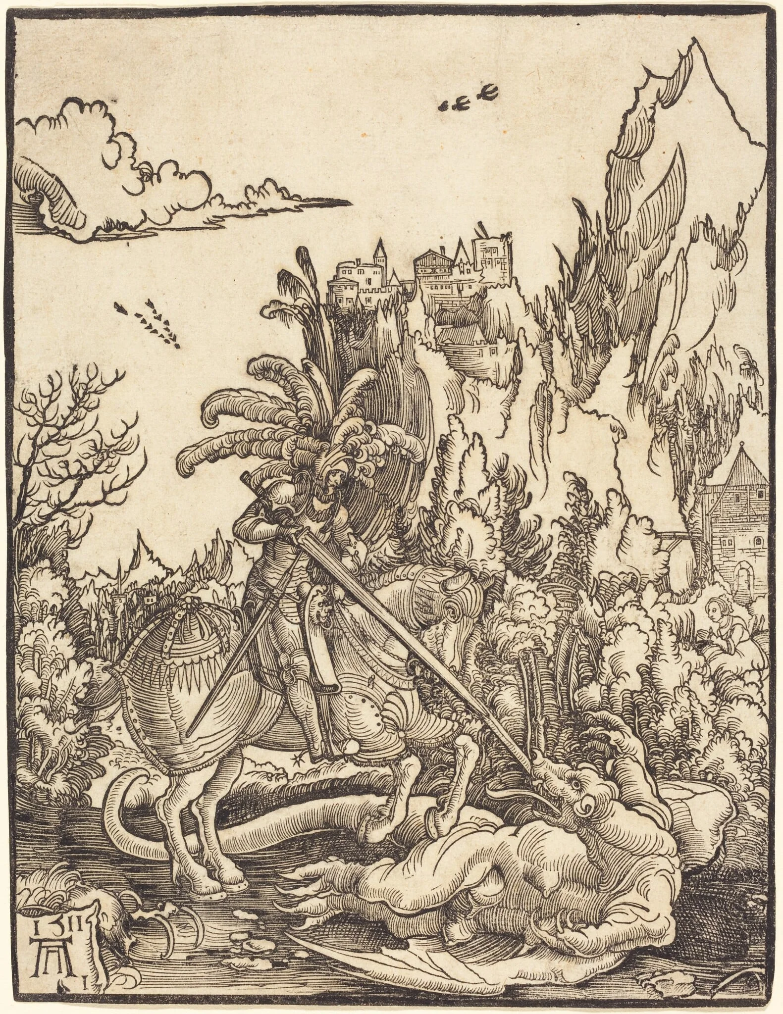 Saint George Slaying the Dragon, detail
