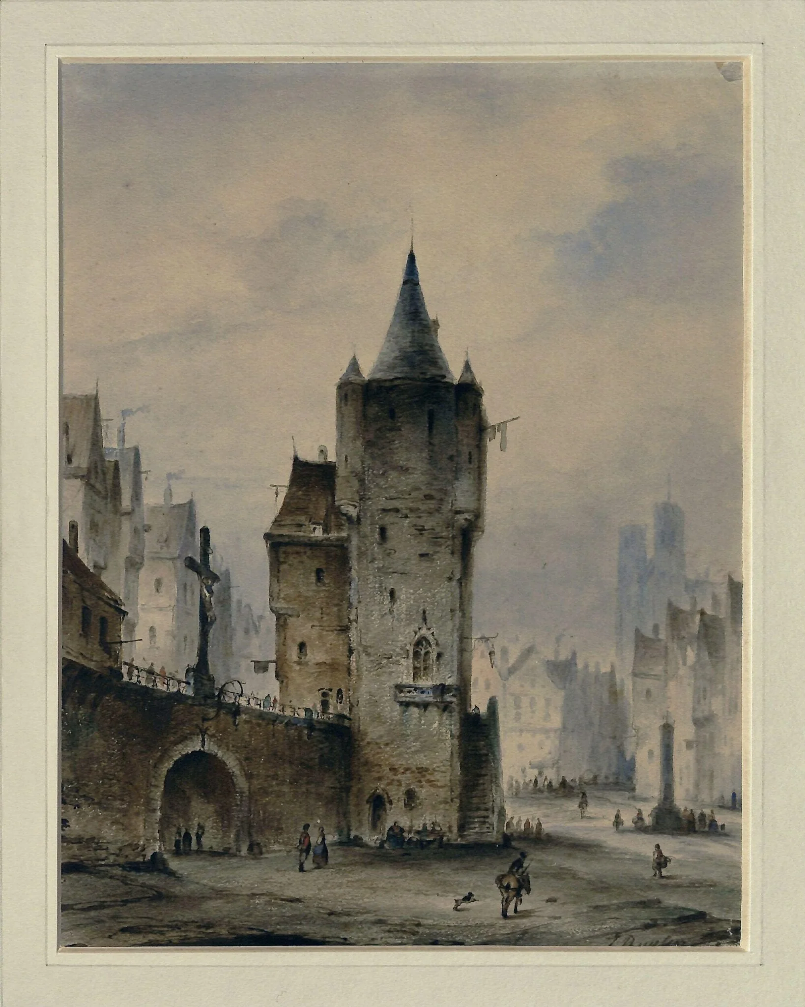 View of an Imaginary Town, detail