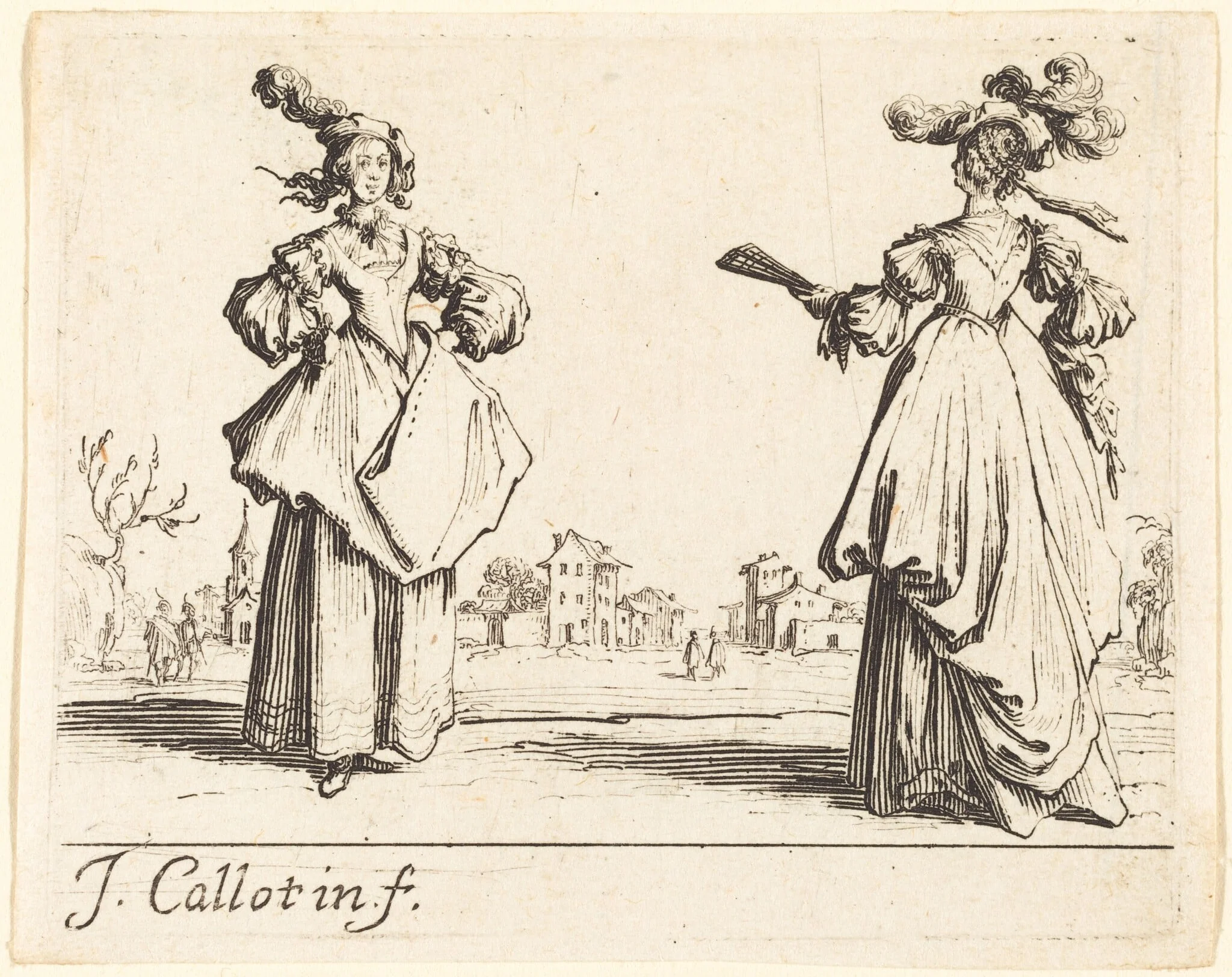 Two Society Women, detail