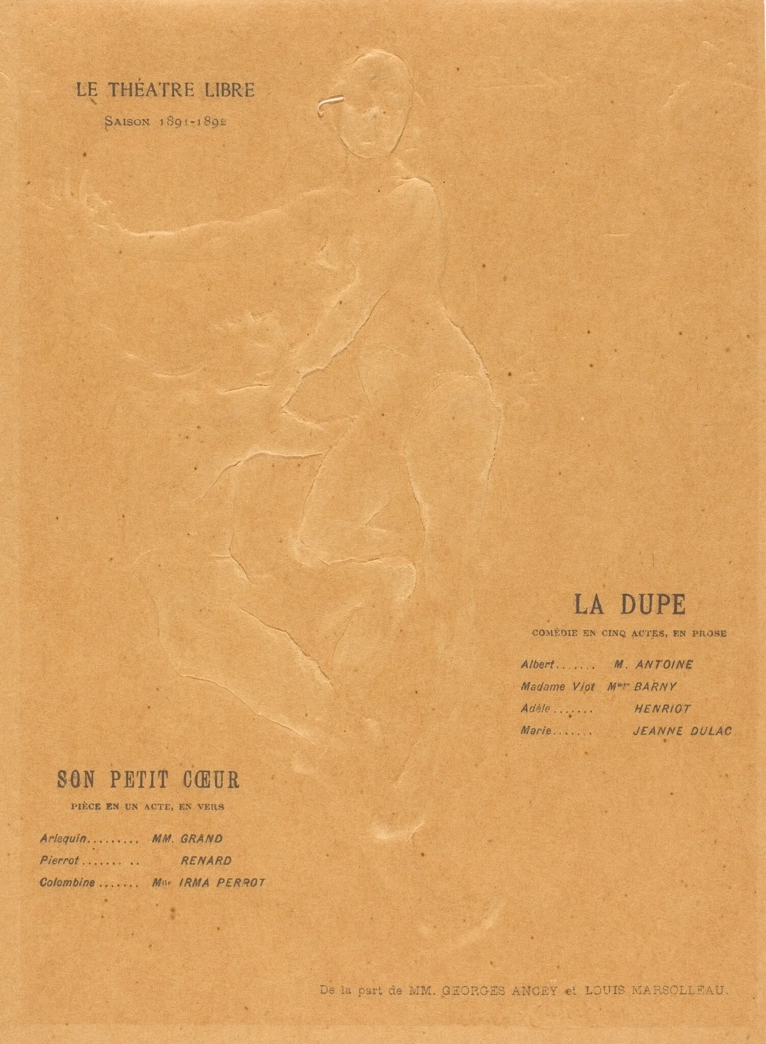 La Dupe; Son petit coeur, detail