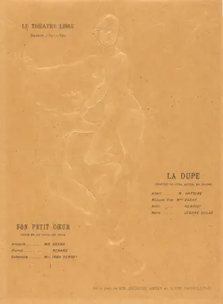 La Dupe; Son petit coeur, by Alexandre Charpentier, 1891