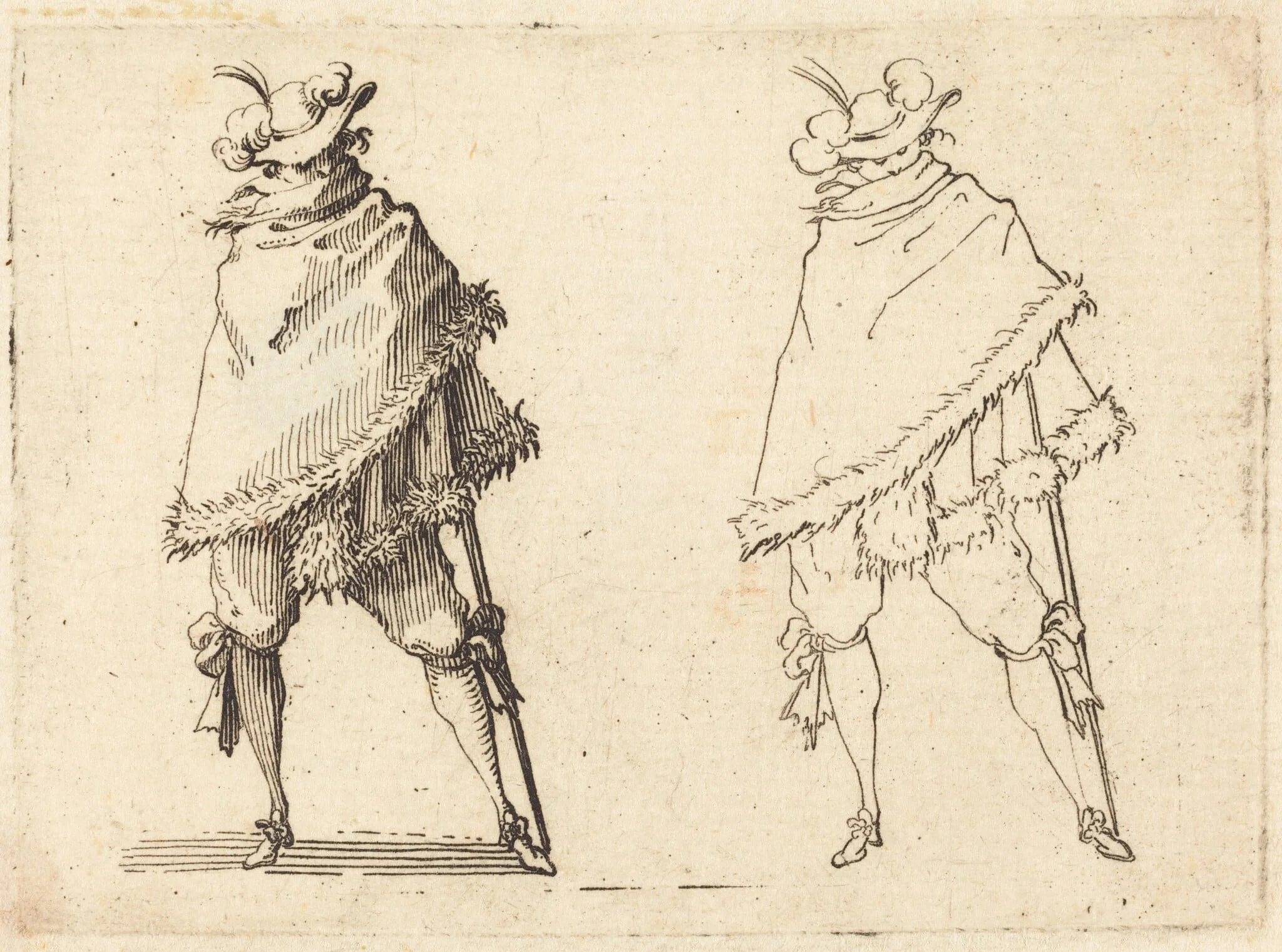Man Wrapped in His Mantle, detail
