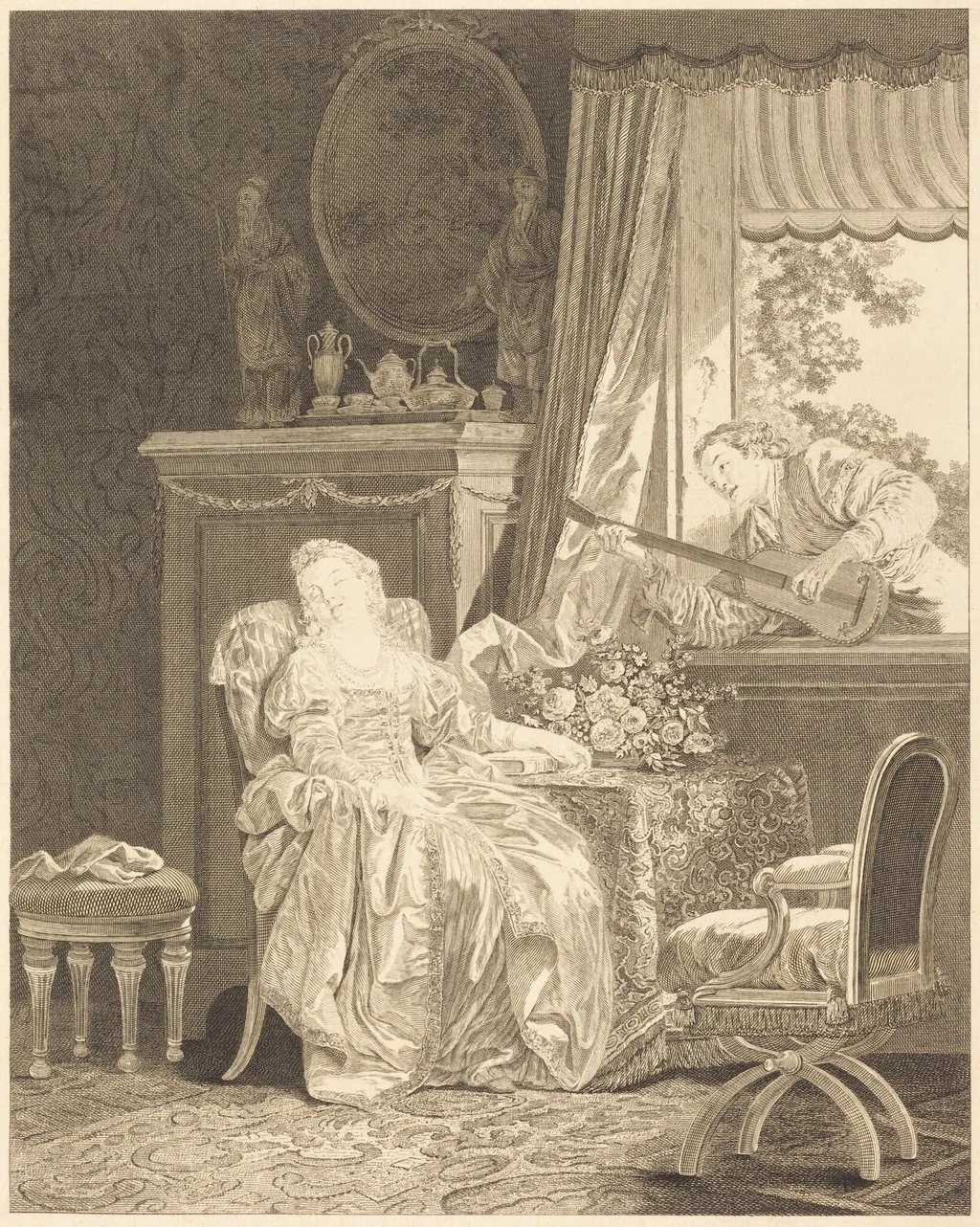 L'amour a l'espagnole, by Noël Pruneau, ink, 1783