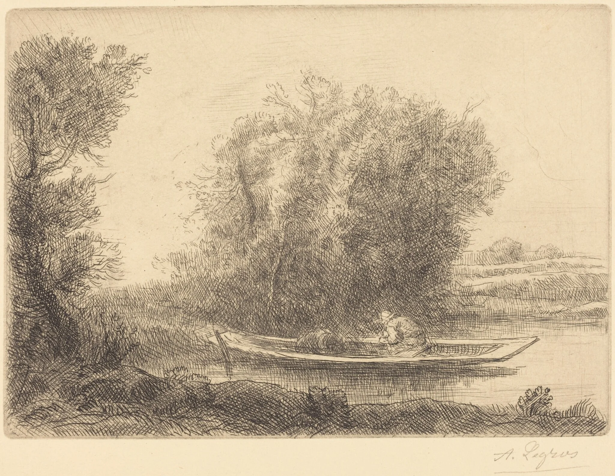 Bend in the River (Un coin de riviere), detail
