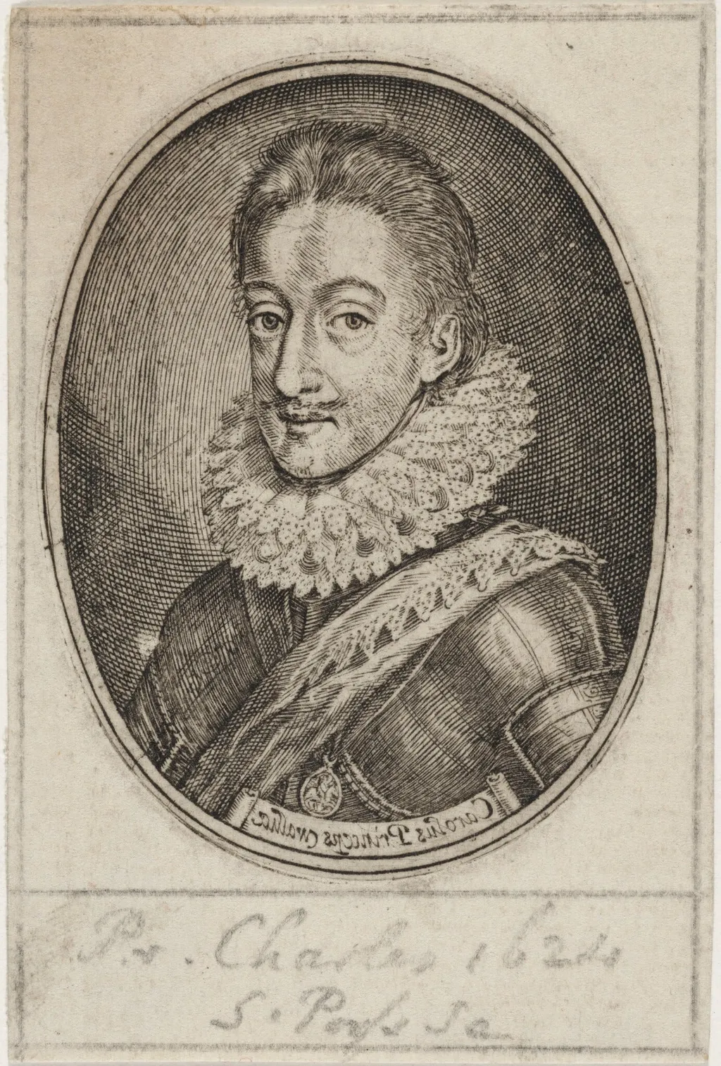 Charles I, King of England, by Simon van de Passe, ink, 1616