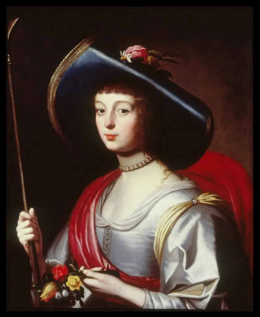 Portrait of a Lady of the Court as a Shepherdess, by Gerard van Honthorst, oil, 1628