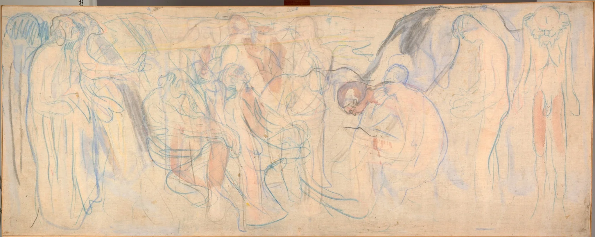 Naked Men in Landscape, detail