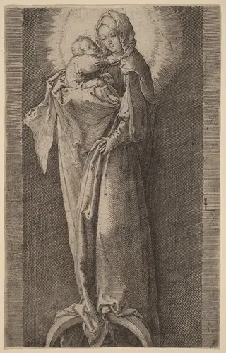 The Virgin in the Niche, by Lucas van Leyden, ink, 1518