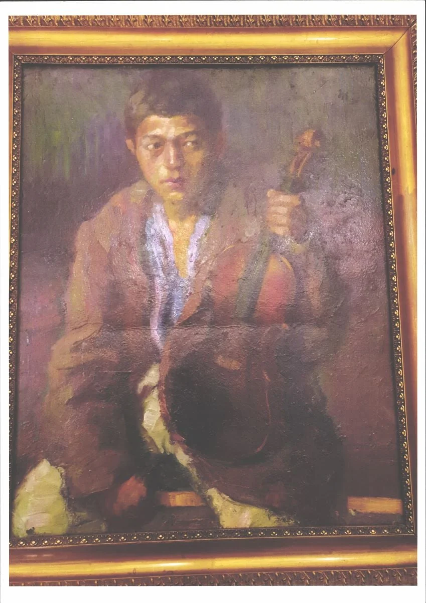 Băiatul cu vioara, detail