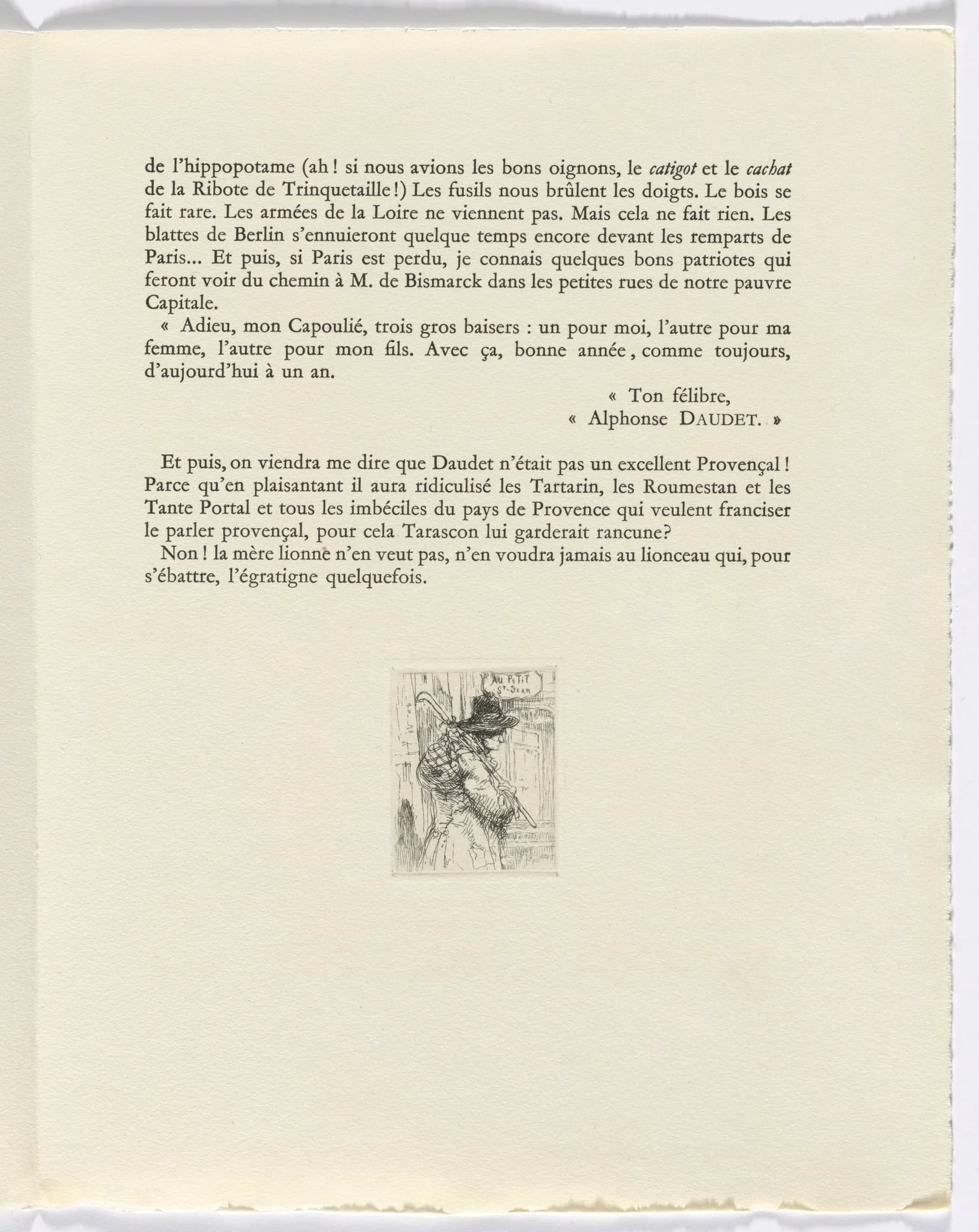 Frédéric Mistral: Mémoires et Recits by Frédéric Mistral: vagabond (page 223), detail