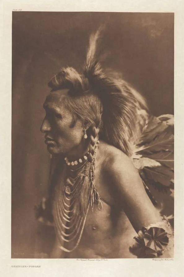 Portfolio VI, Plate 194: Gambler--Piegan, detail