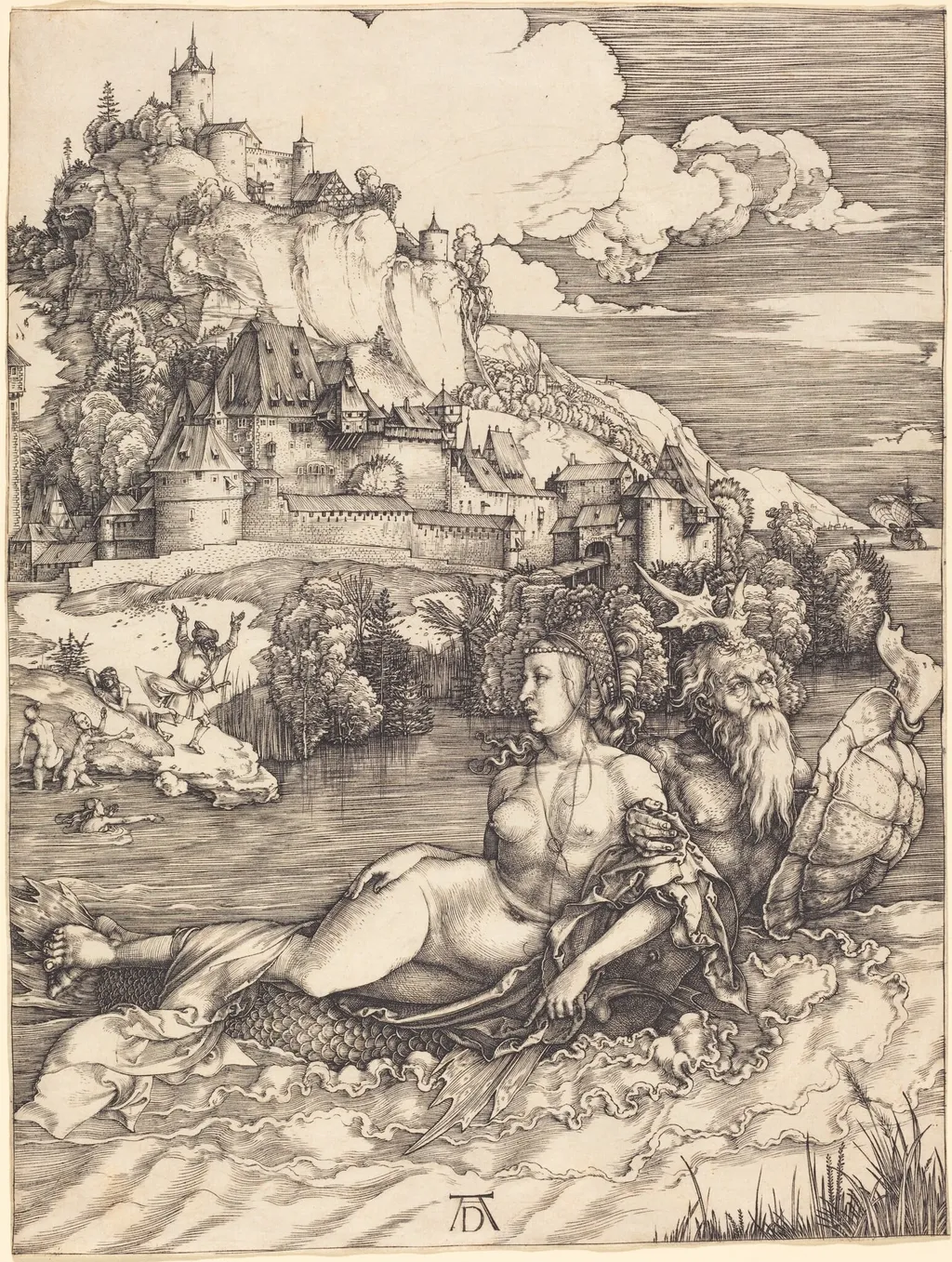 Sea Monster ("Das Meerwunder"), by Albrecht Dürer, ink, 1498