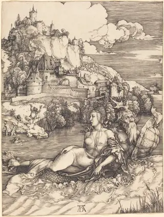 Sea Monster ("Das Meerwunder"), by Albrecht Dürer, ink, 1498