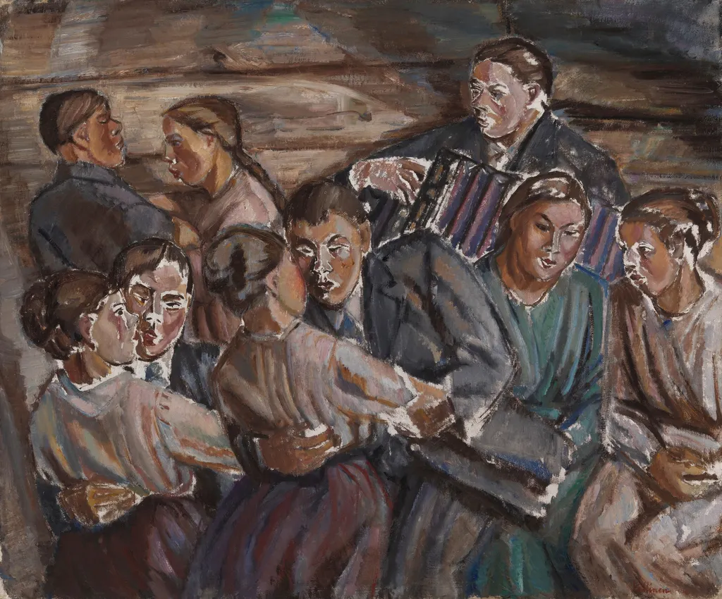 The Barn Dance, by Tyko Sallinen, oil, 1918