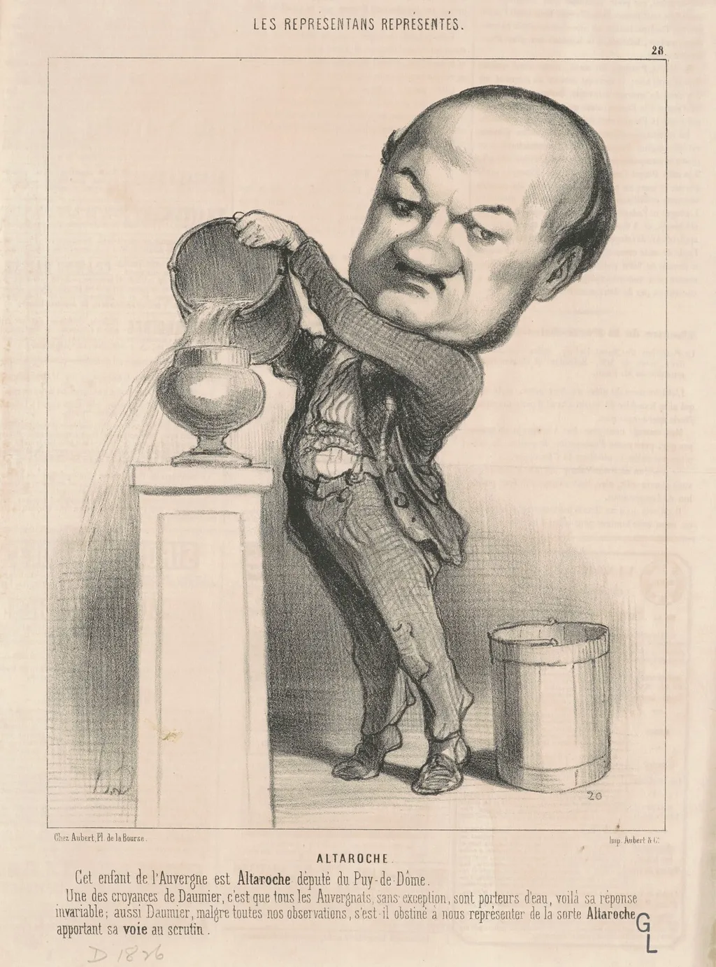 Marie Michel Altaroche, by Honoré Daumier, ink, 1849