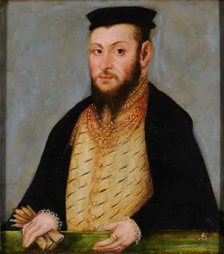 Sigismund II. August, King of Poland, by Lucas Cranach the Younger, oil, 1556