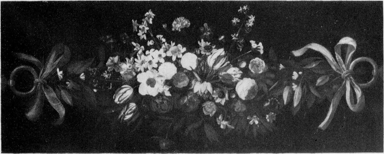 Festoon of flowers, detail