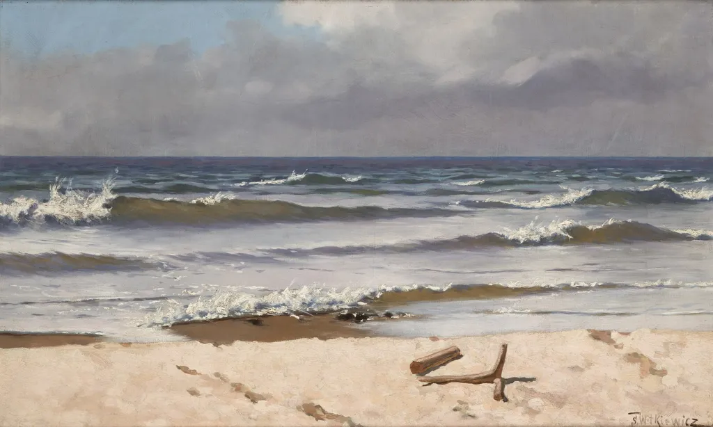 Coast at Połąga, by Stanisław Witkiewicz, oil, 1895