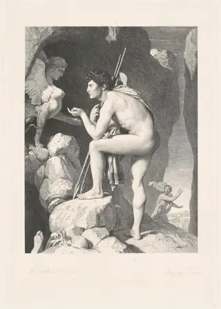 Oedipus (Oedipe), by Ferdinand Gaillard, ink, 1876