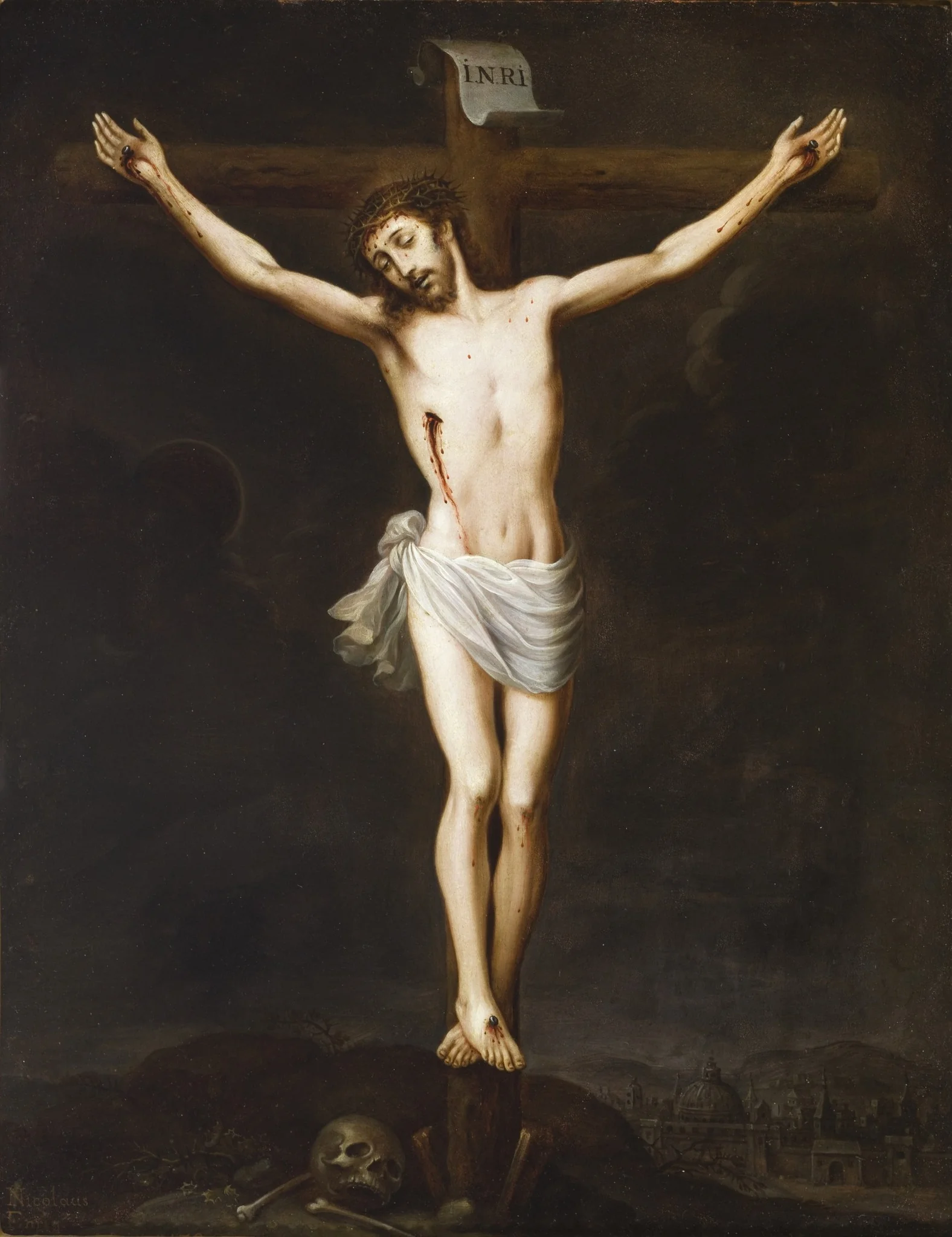 The Crucifixion (La crucifixión), detail