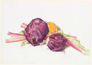 Red Cabbages, Rhubarb and Orange, by Charles Demuth, unspecified, 1929