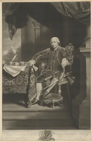Henry Laurens, by Valentine Green, ink, 1782