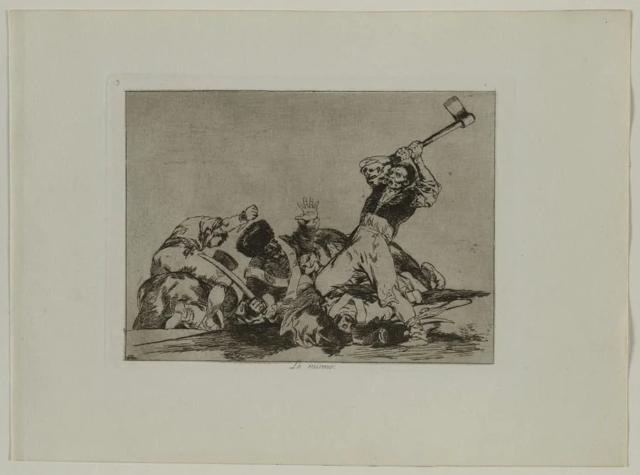 Disasters of War: Pl., 3, The Same (Thing), detail