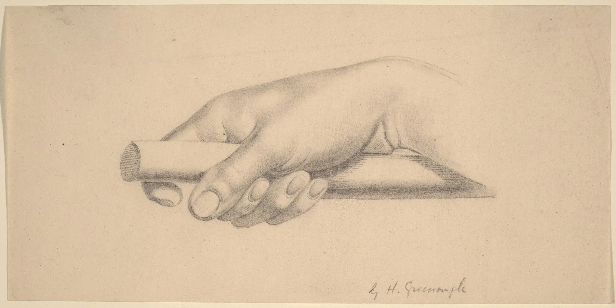 Right Hand Holding Short Rod, detail