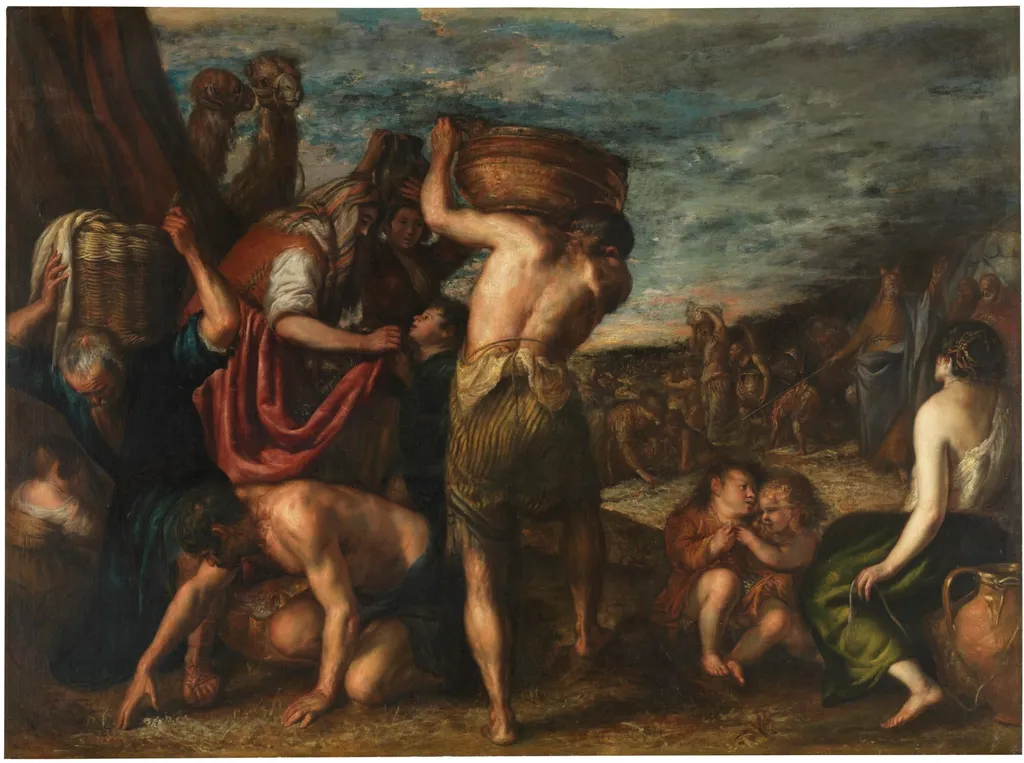 La recogida del maná, by Diego Polo the Younger, oil, 1626