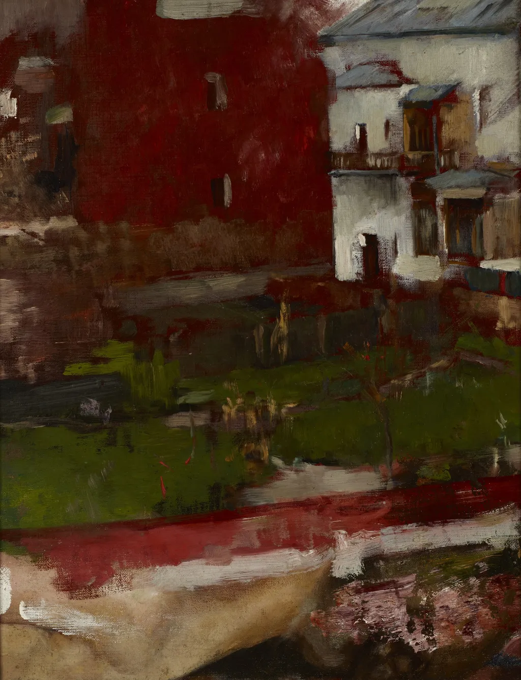 Town Buildings I, by Olga Boznańska, oil, 1893