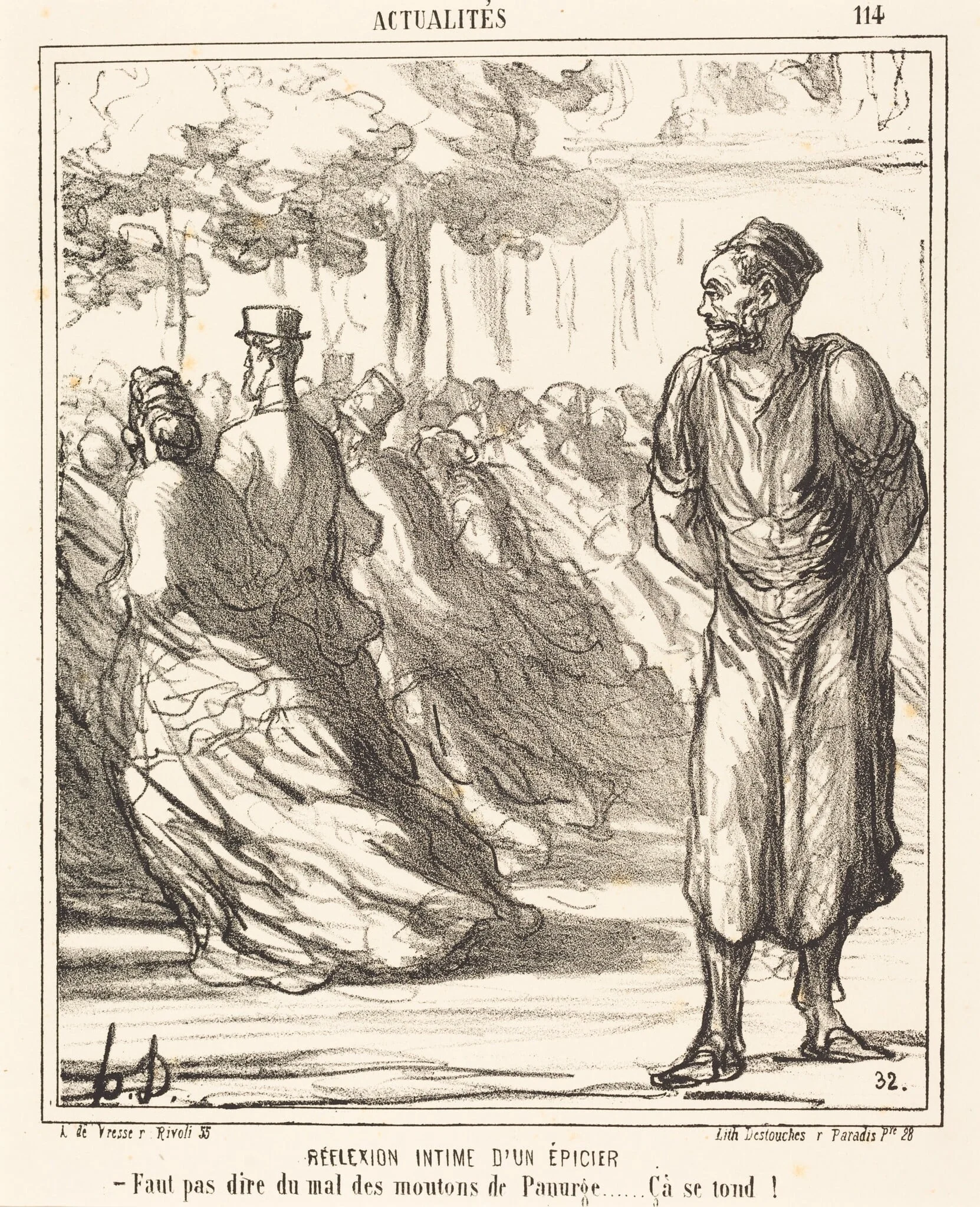 Réflection intime d'un épicier, detail