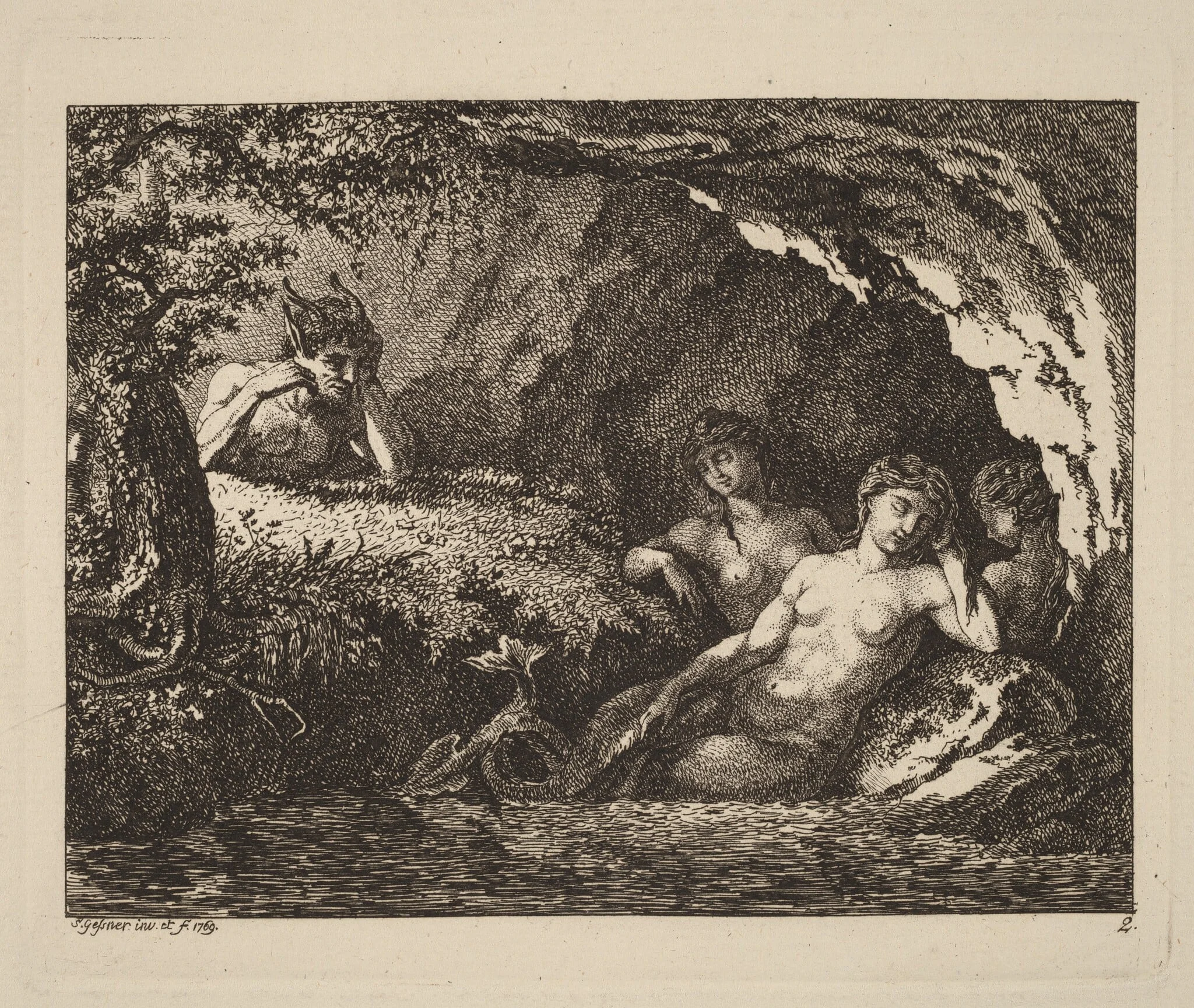 Three Sleeping Sprites with a Satyr, detail