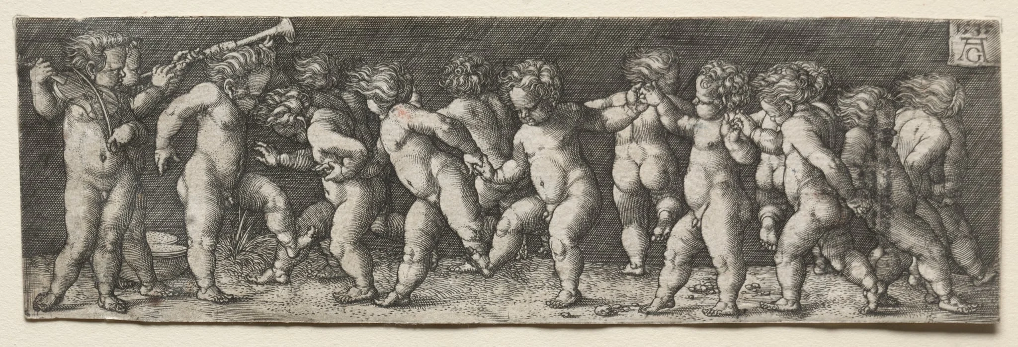 Fifteen Nude Children Dancing, detail