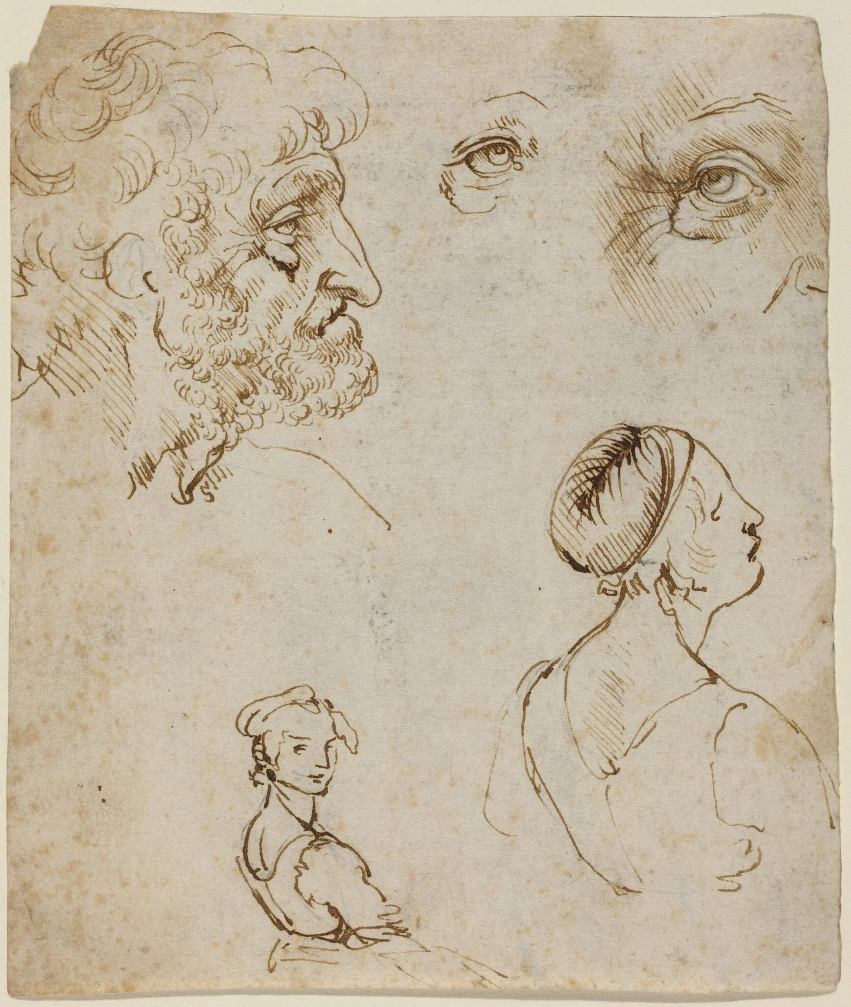 Sheet of Studies [recto], detail
