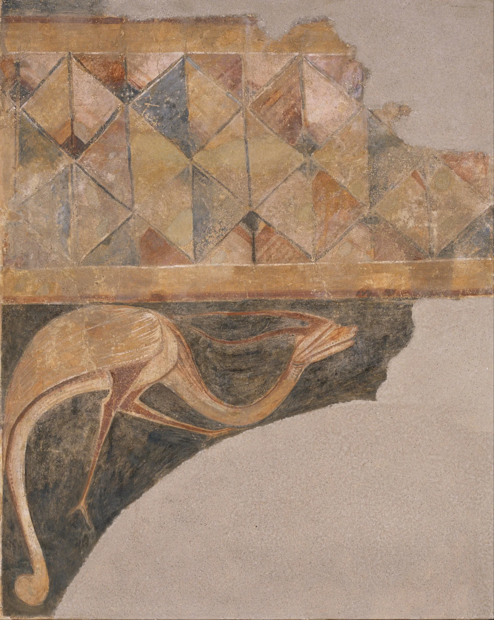 Border and fantastic animal from Arlanza, detail