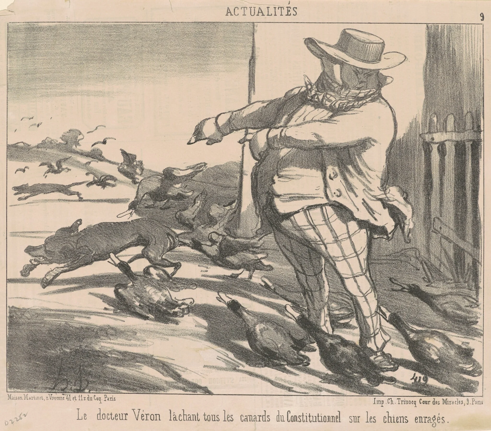 Le docteur Véron lachant tous les canards ..., detail