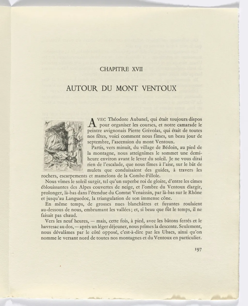 Frédéric Mistral: Mémoires et Recits by Frédéric Mistral: still life (page 197), by Auguste Brouet, 1937