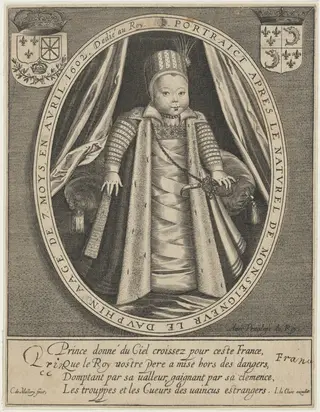 Louis XIII, King of France, by Karel van Mallery, ink, 1603