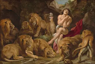 Daniel in the Lions' Den, by Peter Paul Rubens, oil, 1615