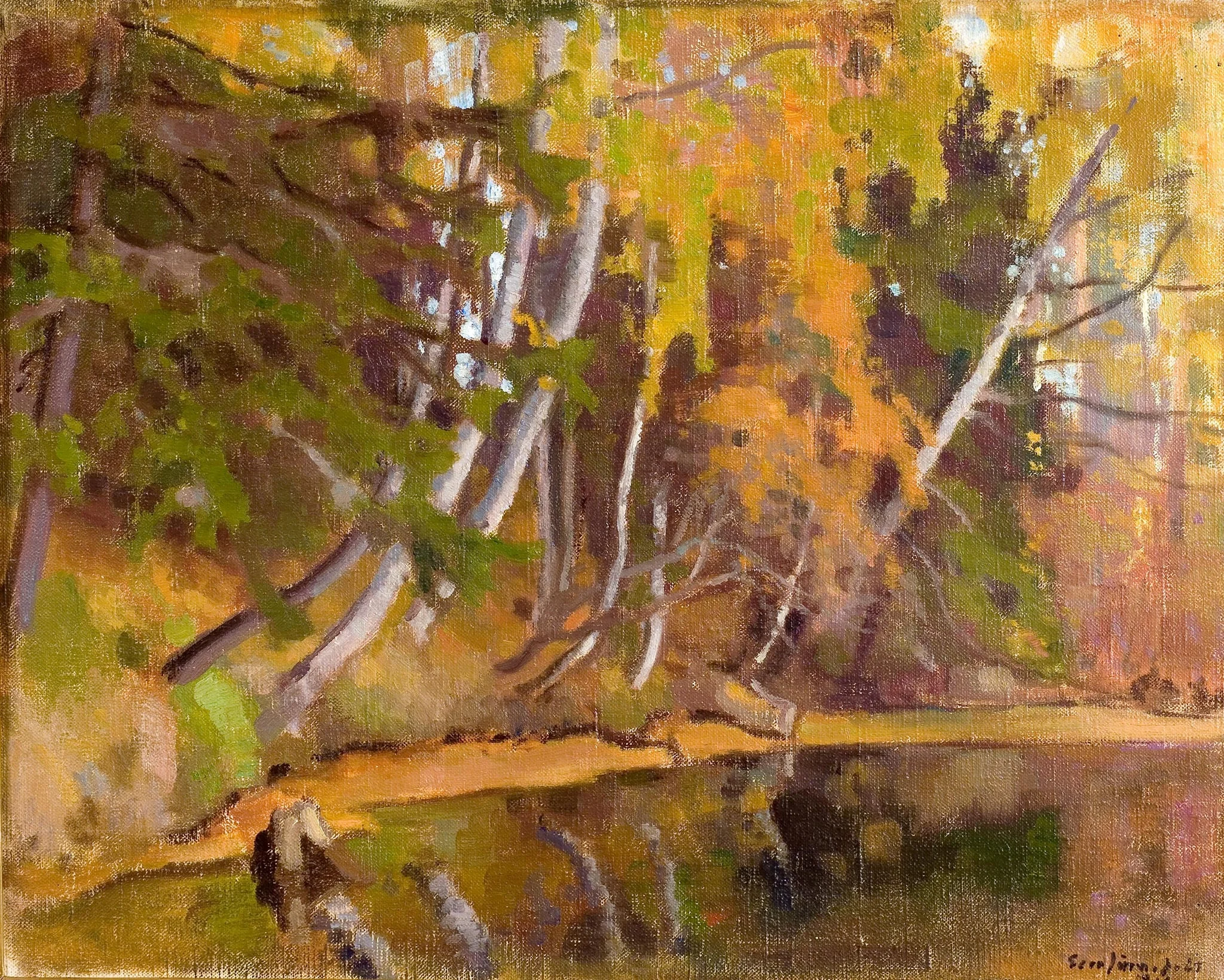 Syksyinen ranta, detail