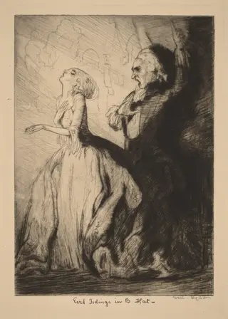 Evil Tidings in B Flat, by Will Dyson, ink, 1909