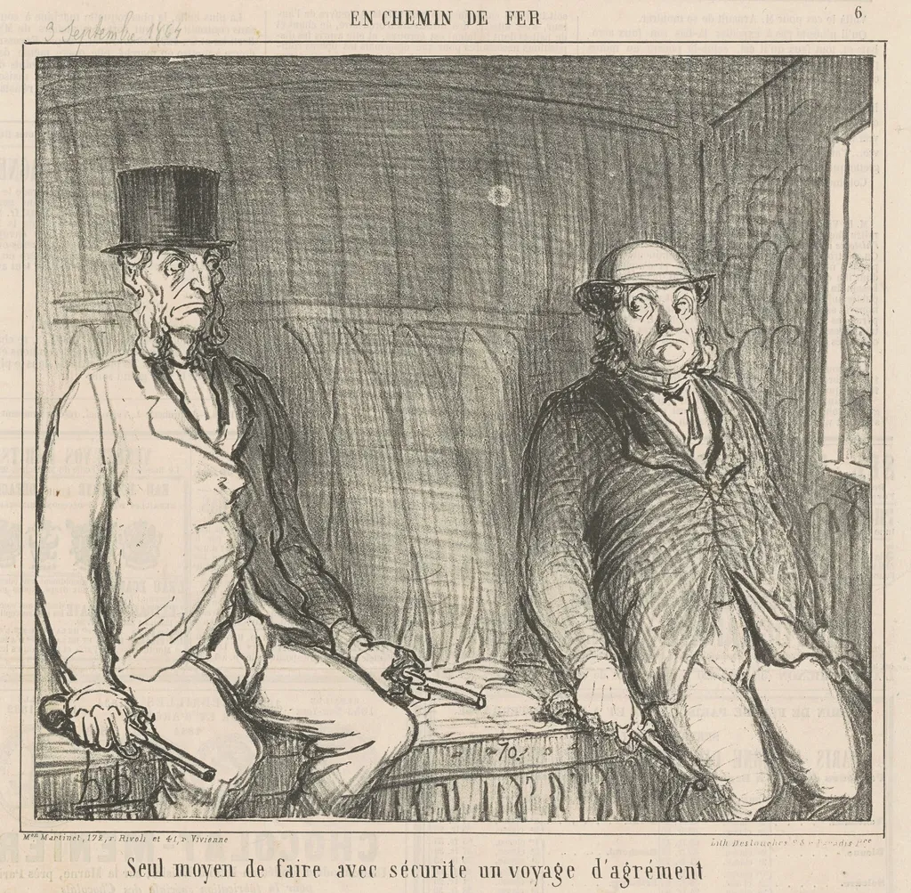 Seul moyen de faire avec sécurité, by Honoré Daumier, ink, 1864