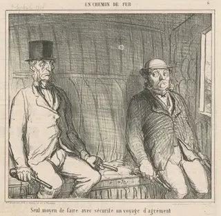 Seul moyen de faire avec sécurité, by Honoré Daumier, ink, 1864