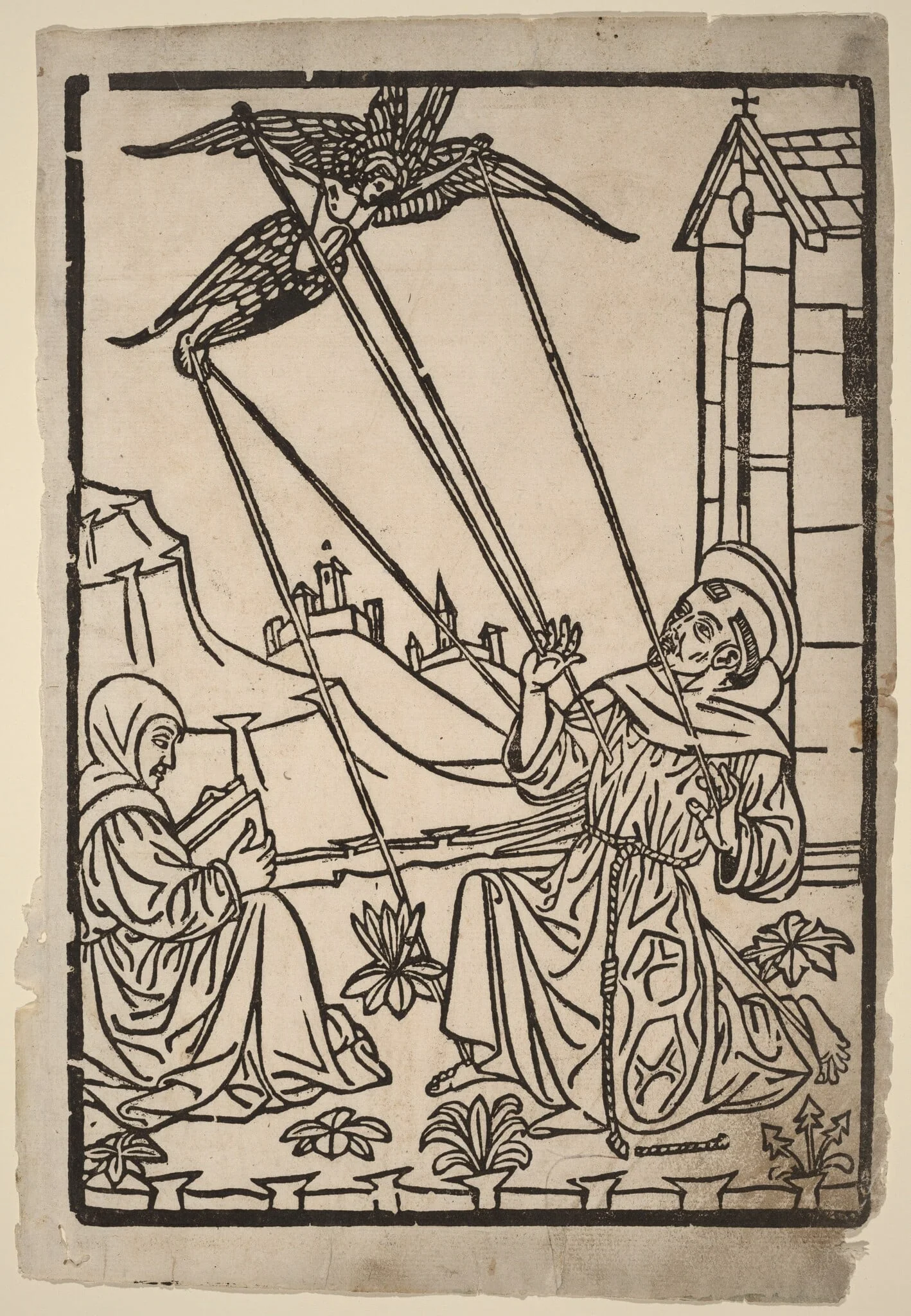 Saint Francis Receiving the Stigmata, detail