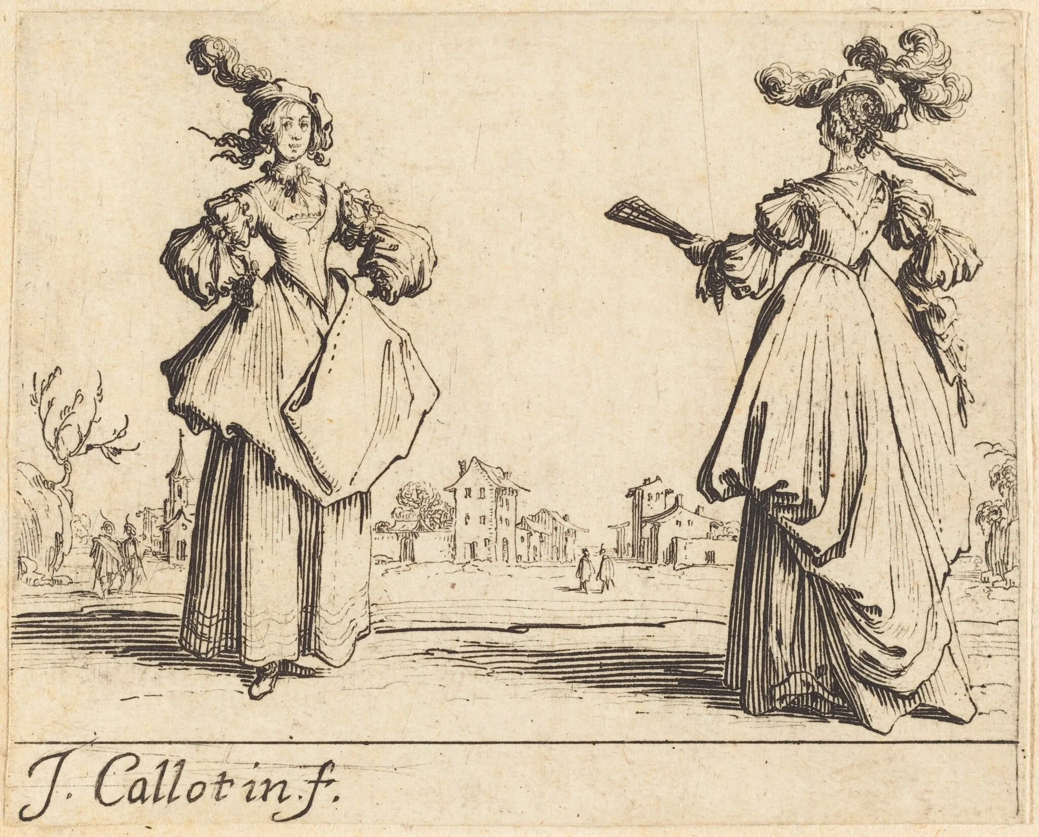Two Society Women, detail