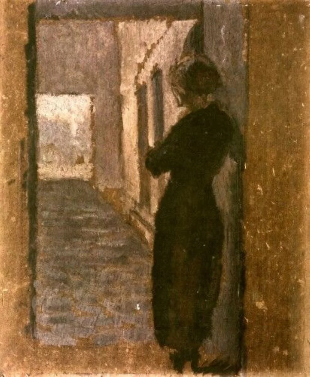 Femeie în poartă, detail